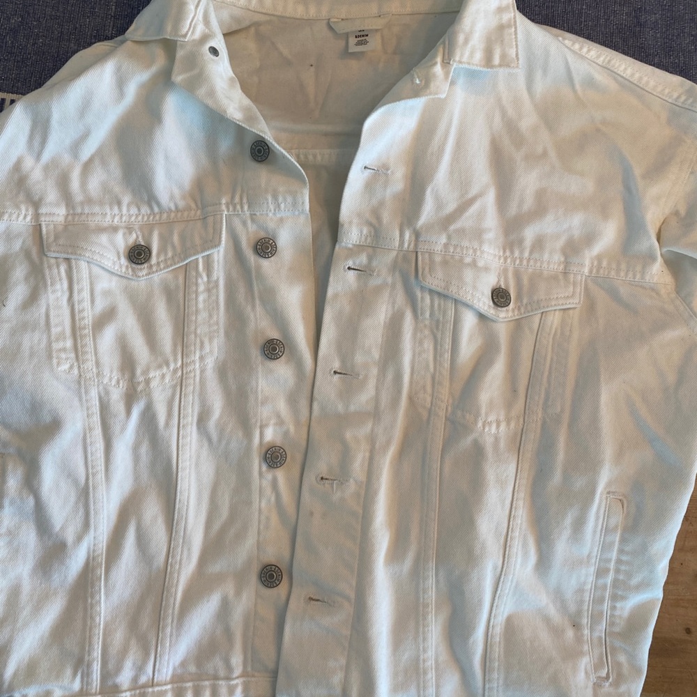 H&M White Oversized Jean Jacket